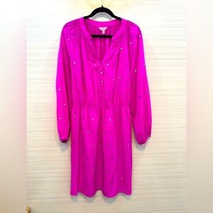 Lilly Pulitzer Pink Dress with Gold Accents
